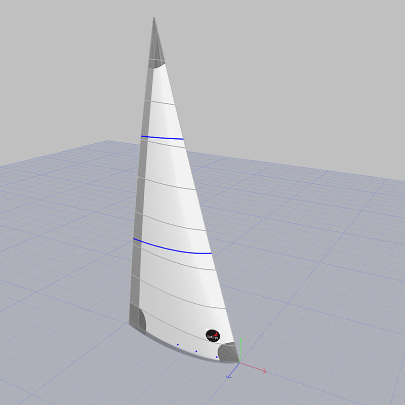 Génois enrouleur coupe horizontale