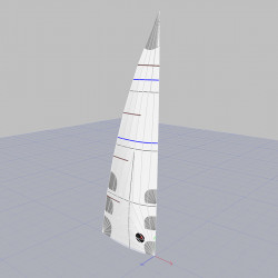 Radial cut classic mainsail