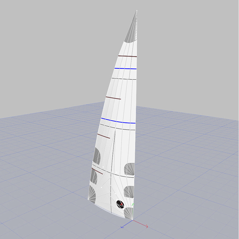 Radial cut classic mainsail