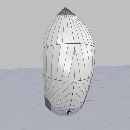 Symmetrischer Spinnaker Triradialschnitt