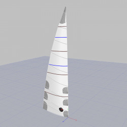 Crosscut fullbatten mainsail