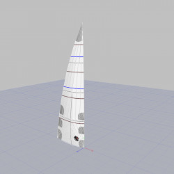 Radial cut fullbatten mainsail