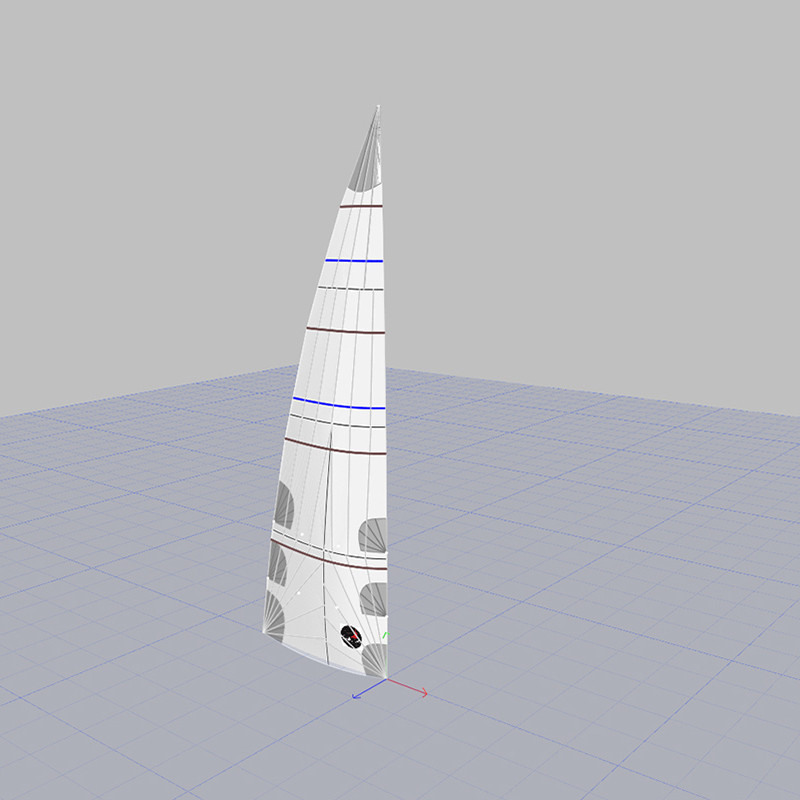 Radial cut fullbatten mainsail