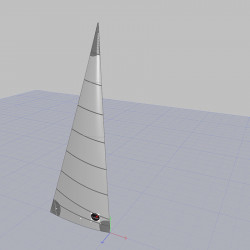 Grand-voile enrouleur coupe horizontale