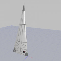 Radial cut furling mainsail