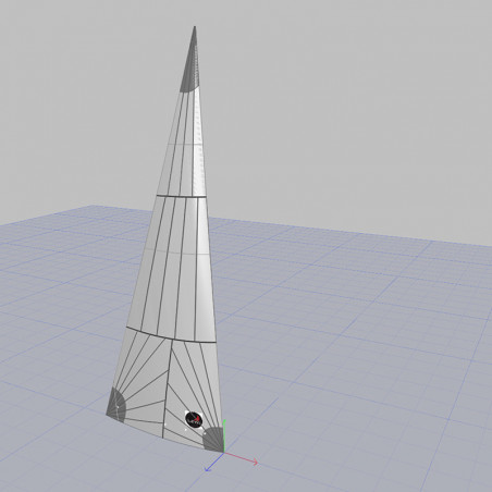 Radial cut furling mainsail