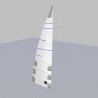 Grand-voile semi-lattée Coupe horizontale Dacron 2 ris