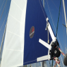 Grand-voile sur enrouleur coupe horizontale