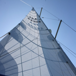 Grand-voile lattée coupe triradiale