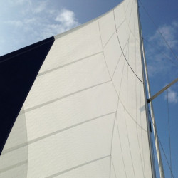 Radial cut furling mainsail