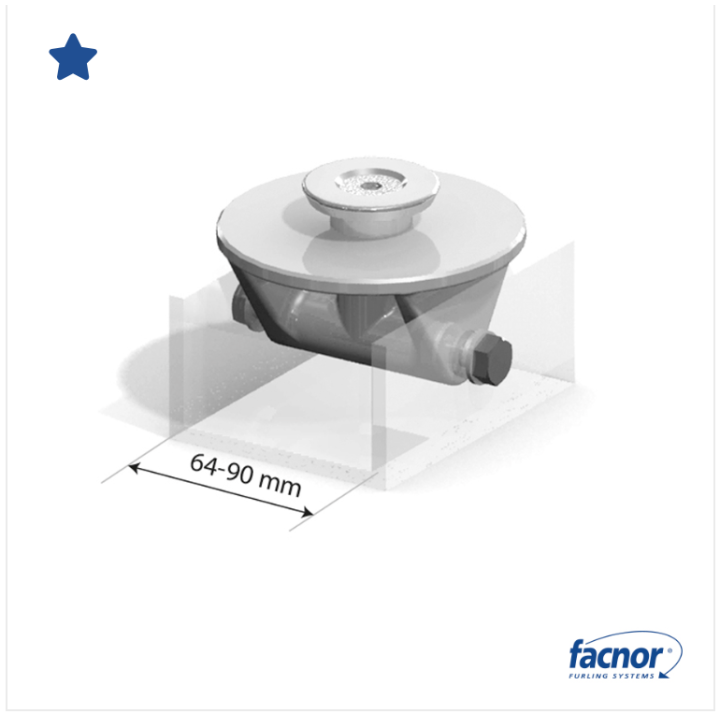 Adaptation davier pour bout dehors modèles BDH (largeur 63-90MM) | Velería en Francia - Velas para barcos a medida